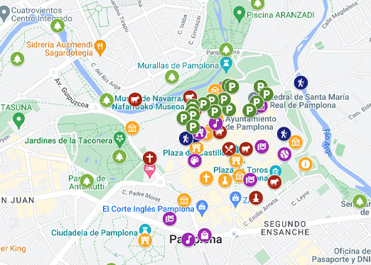 Pamplona city map